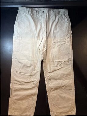 Carhartt Men's Cargo Work Pants in Cream Tan